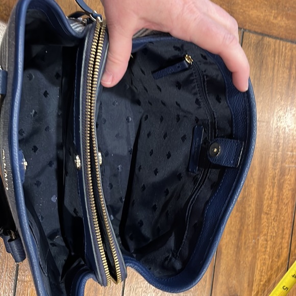 Kate Spade Handbag. Blue and off white stripe, excellent condition! - Picture 12 of 14